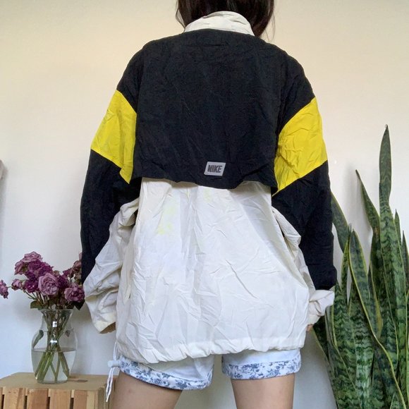 Nike Black + Yellow Colorblock Windbreaker - Picture 4 of 5